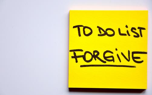 Forgive on sticky note. Dreamstime/TCA