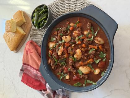Garnishes take a bowl of chili into party fare. (JeanMarie Brownson/TCA)