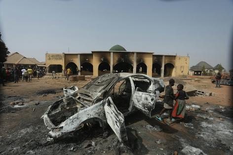 Mosques, as well as churches, in Nigeria are targets of insurgent groups.  Kola Sulaimon/AFP via Getty Images