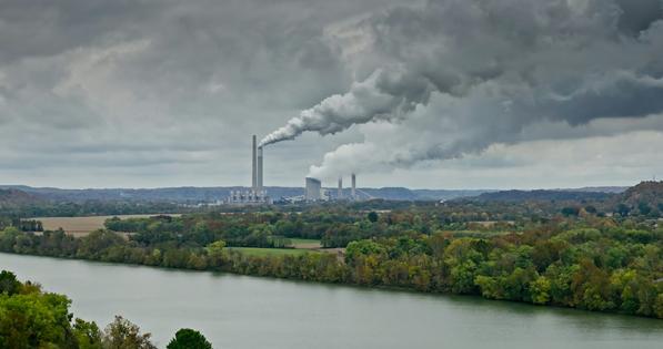 Two coal-fired power plants near Cheshire, Ohio, are known for their air pollution. Halbergman/E+ via Getty Images