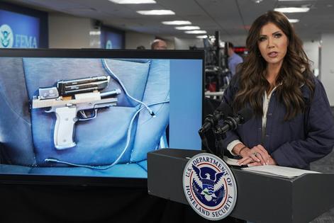 Homeland Security Secretary Kristi Noem initially said Alex Pretti committed an ‘act of domestic terrorism’ before saying later that ‘we were using the best information we had at the time.’ Al Drago/Getty Image