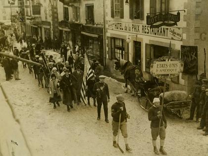 Taffy Abel, of the U.S. ice hockey team that competed in Chamonix, France, in 1924, was the first U.S. flag bearer at a winter Olympics. The Jones Family Collection