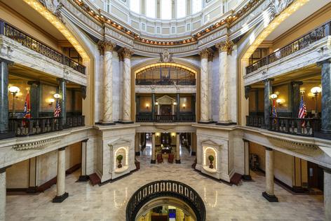 In Mississippi’s state Legislature, whose building interior is shown here, out of the 174 seats, only 25 of them – 14%  – had actual contests in 2024 with both parties participating.
              Kickstand/Getty Images Plus