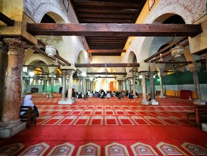 People praying at the Al-Azhar Mosque in Cairo.
              Emad Aljumah/Moment via Getty Images