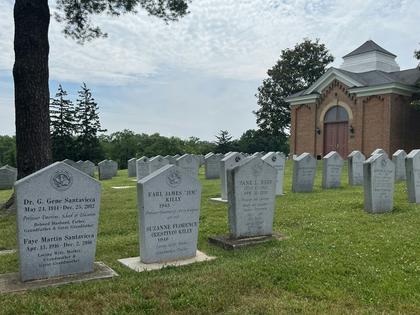Miami University has its own section among the thousands of headstones in Oxford Cemetery.
              Robbyn Abbitt, CC BY-ND