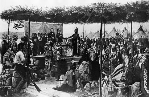 Leaders of Native nations and representatives of the United States have signed many treaties over the centuries, including the 1851 Treaty of Traverse des Sioux. ullstein bild via Getty Images