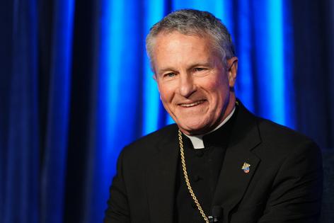 Military Services Archbishop Timothy Broglio speaks during a press conference at a plenary assembly in Baltimore on Nov. 11, 2025.
              AP Photo/Stephanie Scarbrough