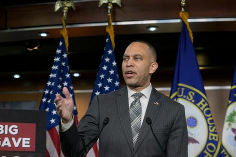 New York Democrat Hakeem Jeffries would likely become the first Black U.S. speaker of the House if Democrats win a majority in 2026.
AP Photo/Rod Lamkey