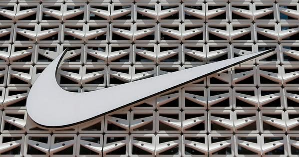The Nike logo is shown on a store in Miami Beach, Fla., on Aug. 8, 2017.
              AP Photo/Alan Diaz, File