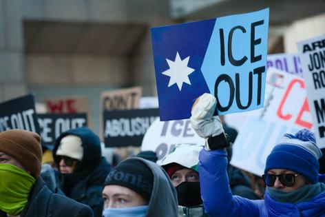 Minneapolis residents mobilized to protest against ICE and to support immigrant members of their community. Fibonacci Blue/Flickr via Wikimedia Commons, CC BY