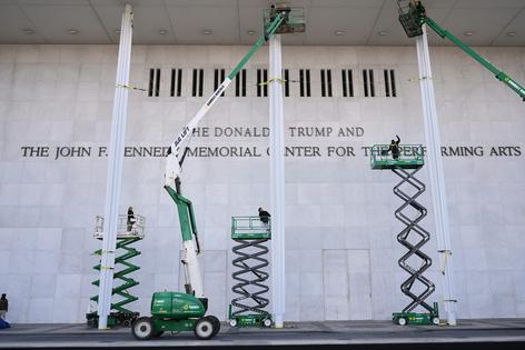 Donald Trump's name has been added to the Kennedy Center, but the institution's name change is not yet official. AP Photo/Jacquelyn Martin