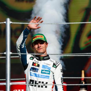 Bang Showbiz / Lando Norris on the podium in October 2025