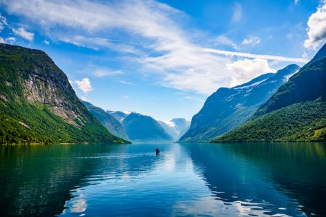 Lovatnet lake Beautiful Nature Norway. Dreamstime/TCA