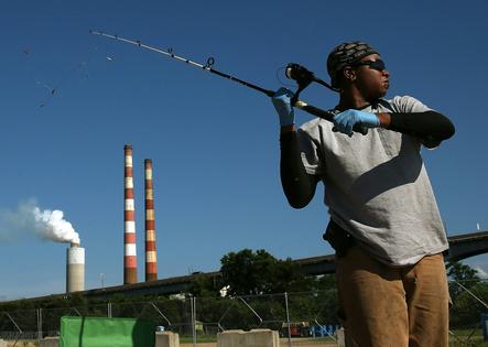 Coal-fired power plants are a source of mercury that people can ingest by eating fish. Mark Wilson/Getty Images