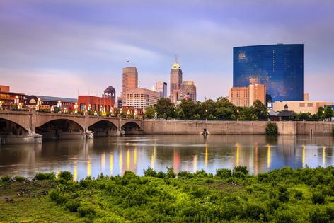 People sometimes fish along the White River where it flows through Indianapolis.
              alexeys via Getty Images