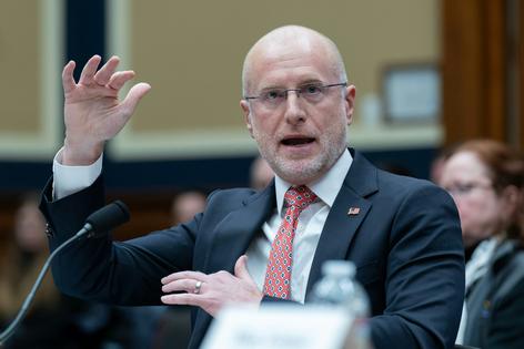 Federal Communications Commission chairman Brendan Carr testifies before Congress in Washington on Jan. 14, 2026.
              AP Photo/Jose Luis Magana