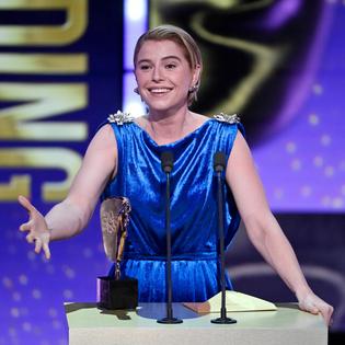 Bang Showbiz / Jessie Buckley accepting the Best Leading Actress gong at the 2026 EE BAFTA Film Awards