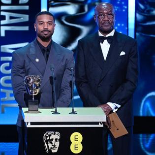 Bang Showbiz / The slur was heard while Michael B Jordan and Delroy Lindo were on stage.