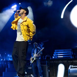 Bang Showbiz / Ryan Tedder performing with OneRepublic at Co-op Live in 2025