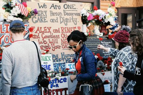 Protesters demanding that federal immigration agents leave Minnesota also seek accountability for Renee Good, Alex Pretti and other victims of immigration operations in the Twin Cities.
Jerome Gilles/NurPhoto via Getty Images