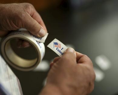 Research has found that voter fraud is rare in the United States. AP Photo/Bryon Houlgrave