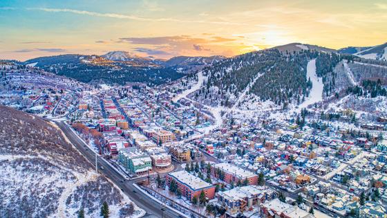 Downtown Park City, Utah, USA Drone Skyline Aerial. Dreamstime/TCA