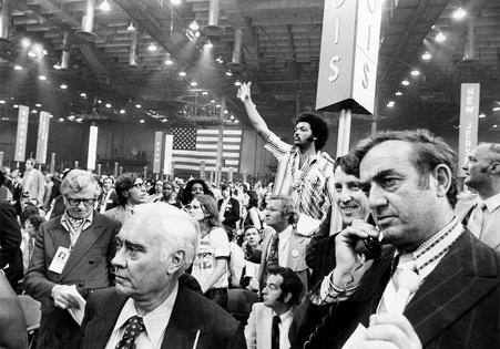 The Rev. Jesse Jackson yells to the chairman to get attention for a demand to get a 2/3rd vote during the 1972 Democratic Convention in Miami Beach, Florida, on July 10, 1972. Jackson and his group managed to prevent delegates controlled by Mayor Richard J. Daley from being seated. Although Jackson knew when and how to defy power, he also knew how to cajole the powerful to make room at the table for the excluded. (Dave Nystrom/Chicago Tribune/TNS)