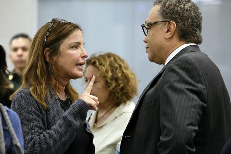 Public defender Gordon Weekes, right, represented Nikolas Cruz, who was convicted in 2022 for a mass shooting in Parkland, Fla., four years earlier.
South Florida Sun Sentinel/Amy Beth Bennett via AP