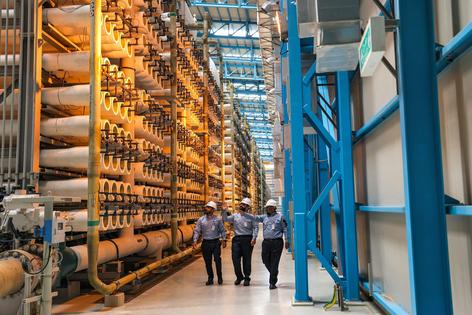 The internal workings of desalination plants can be massive and very complex.
              Fayez Nureldine/AFP via Getty Images