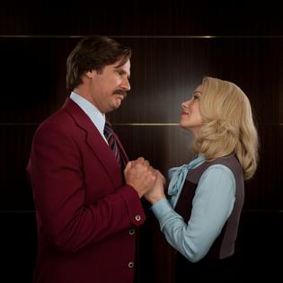 Bang Showbiz / Will Ferrell and Christina Applegate as Ron Burgundy and Veronica Corningstone