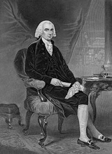 Photo of an original engraving of James Madison from the ‘National Portrait Gallery of Eminent Americans’ published in 1862.
              mashuk/DigitalVision Vectors via Getty Images