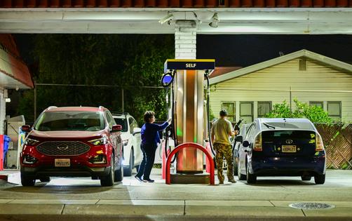 Gas prices are up, but other forces may limit the economic harm to the U.S. Frederic J. Brown/AFP via Getty Images