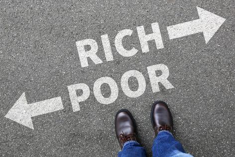 Rich v. poor. Dreamstime/TCA