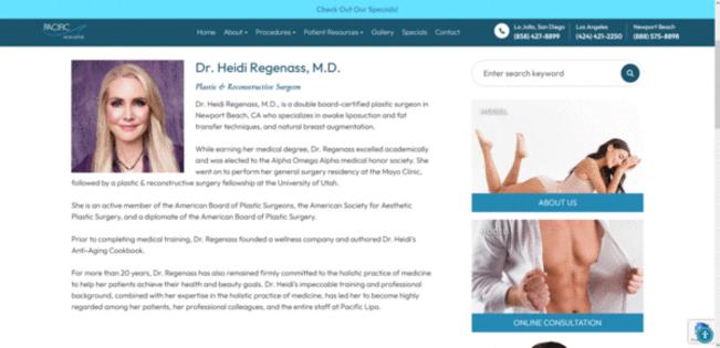 Screenshot/Screenshot by KFF Health News of Pacific Liposculpture/TNS