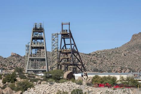Metal structures on the site of Resolution Copper’s proposed underground copper mine in Arizona, in a place that has been sacred to Native American people for thousands of years.
              Jim West/UCG/Universal Images Group via Getty Images