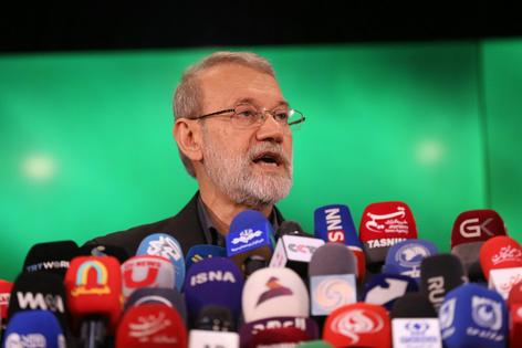 Ali Larijani speaks to media in Tehran on May 31, 2024.
Fatemeh Bahrami/Anadolu via Getty Images