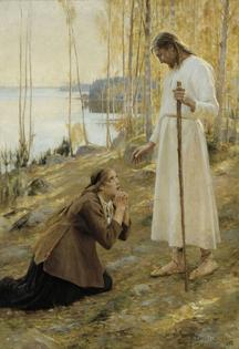 ‘Christ and Mary Magdalene, a Finnish Legend,’ by 19th-century painter Albert Edelfelt, depicts Jesus appearing to Mary in Finland.
Ateneum/Finnish National Gallery via Wikimedia Commons