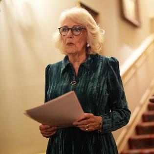 Bang Showbiz / Queen Camilla at her Reading Room anniversary celebration