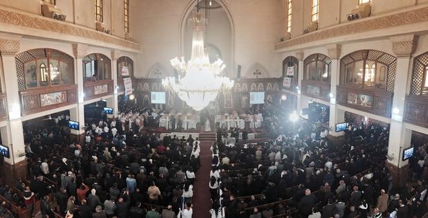 A funeral service in Cairo, Egypt, on Dec. 12, 2016, for victims of a bombing.
              AP Photo/Nariman El-Mofty