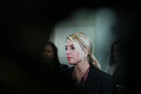 U.S. Attorney General Pam Bondi answers questions from the media at the U.S. Capitol on March 18, 2026. Matt McClain/Getty Images