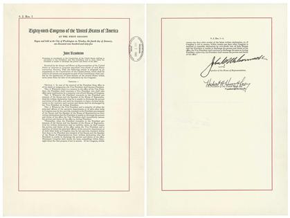 The 25th Amendment to the U.S. Constitution.
National Archives via AP