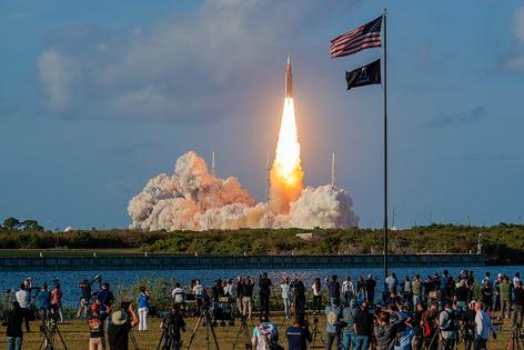 CAPE CANAVERAL, FLORIDA - APRIL 01: NASA's Artemis II Space Launch System rocket carrying the Orion spacecraft lifts off from Launch Complex 39B at Kennedy Space Center on April 1, 2026 in Cape Canaveral, Florida. The 10-day mission will take NASA astronauts Commander Reid Wiseman, Pilot Victor Glover and Mission Specialist Christina Koch and CSA (Canadian Space Agency) Mission Specialist Jeremy Hansen around the moon and back. The astronauts are supposed to fly 230,000 miles out into space, the farthest any human has ever traveled from Earth. (Photo by Chip Somodevilla/Getty Images)
