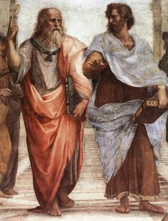 A detail from ‘The School of Athens,’ by Raphael, shows Plato and Aristotle, his student, deep in discussion.
Apostolic Palace/Web Gallery of Art via Wikimedia Commons