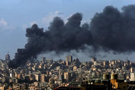 Smoke billows from Beirut’s southern suburb, a stronghold of pro-Iranian Hezbollah, after a wave of airstrikes by Israel on April 8, 2026.
              Marwan Naamani/picture alliance via Getty Images