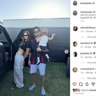 Bang Showbiz / Hailey Bieber gushes over husband Justin Bieber after Coachella headline set