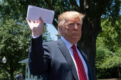 President Donald Trump says the ultimate disposition of presidential papers should be a negotiation.
Jim Watson/AFP via Getty Images