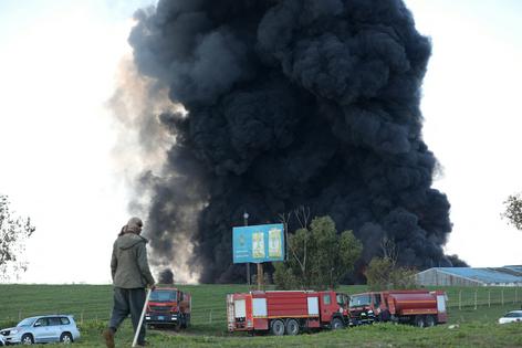 Smoke rises from an oil warehouse on the outskirts of Erbil, the capital of Iraq’s Kurdistan region, following a suspected drone strike on April 1, 2026.
              Gailan Haji/Middle East Images/AFP via Getty Images
