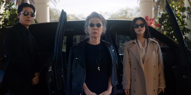 Academy Award-winner Youn Yuh-jung (center) portrays a wealthy businesswoman in the second season of “Beef.” (Courtesy of Netflix)