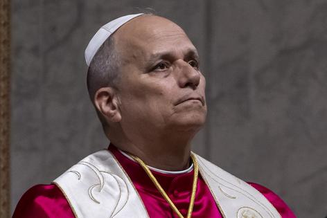 Pope Leo XIV presides over the Prayer Vigil for Peace at St. Peter's Basilica, on April 11, 2026, in Vatican City. (Antonio Masiello/Getty Images/TNS)