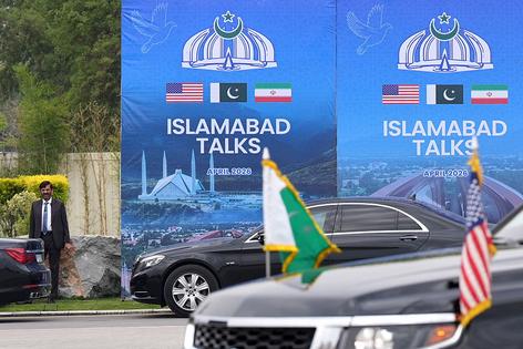 A Pakistani official is pictured during the arrival of the US Vice President JD Vance for US-Iran peace talks in Islamabad on April 11, 2026. US Vice President JD Vance arrived in Islamabad on April 11 for talks with Iran that the Pakistani premier hosting the warring sides called a 